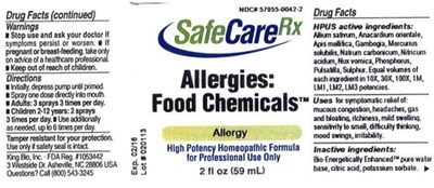 Image Description Of Label (Allergies Food Chemicals)